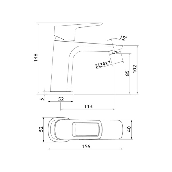 Смеситель для умывальника IDDIS Spin (SPISB00i01)